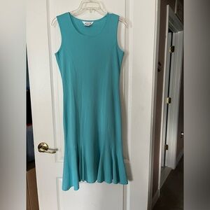 Misook Blue Dress size XS.  feminin / flattering dress worn once.